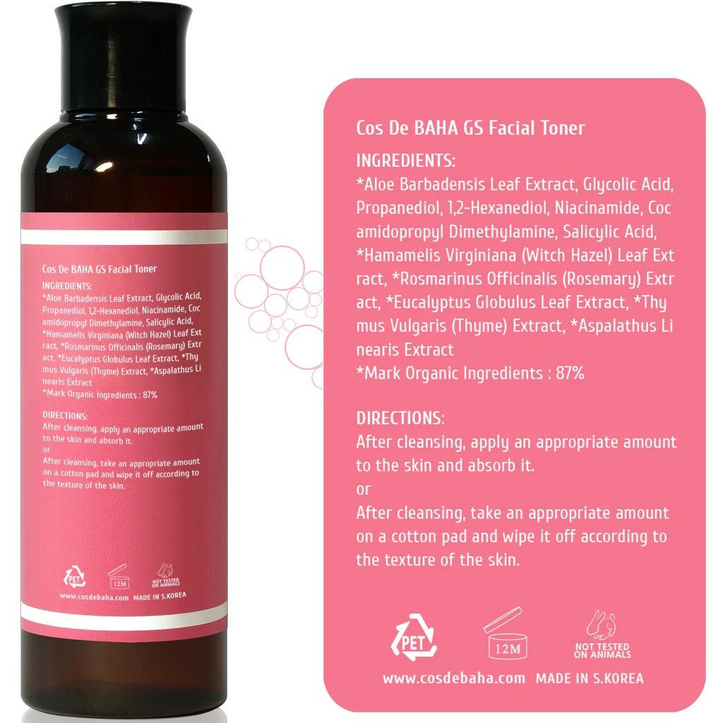 GS AHA BHA Facial Toner